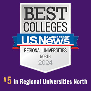 2024 US News &amp; World Report badge for Best Regional Universities in the North. The  ranked in the Top 10 in this category in 2024.